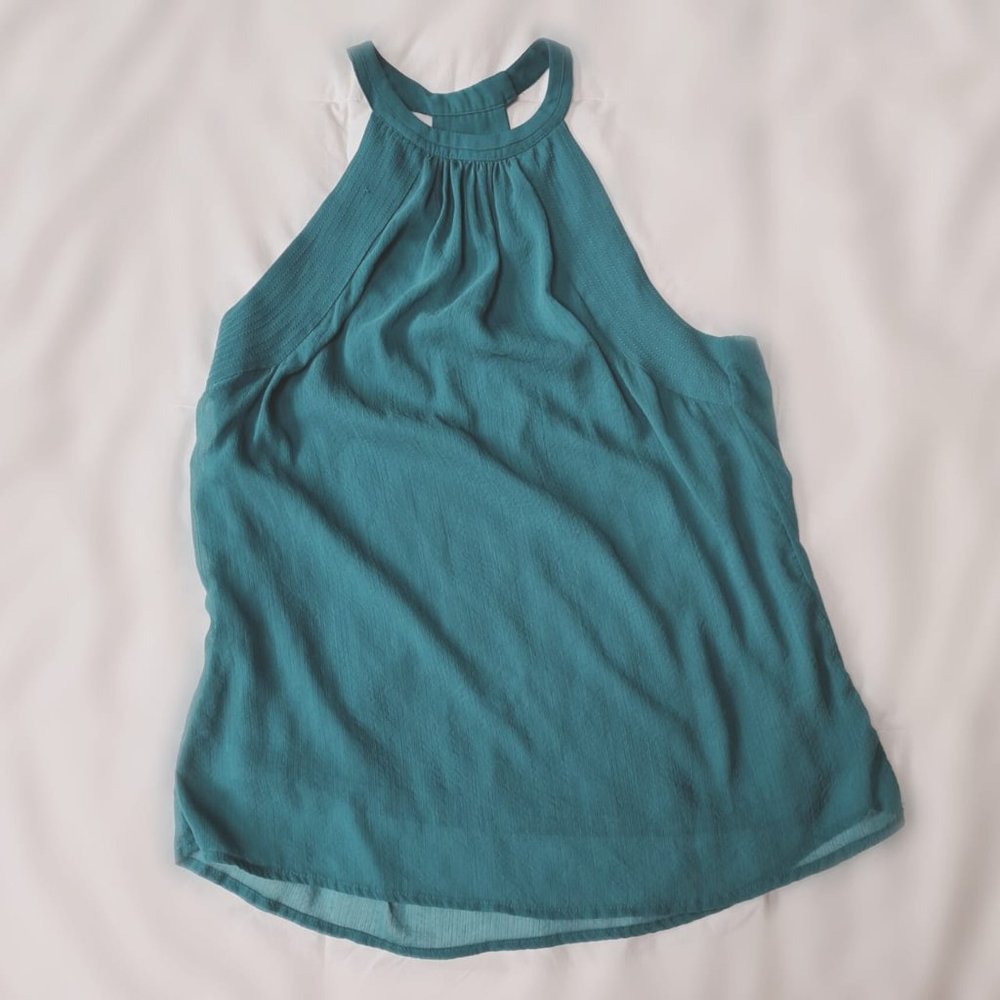 Aqua Green Women's H&M halter neck top